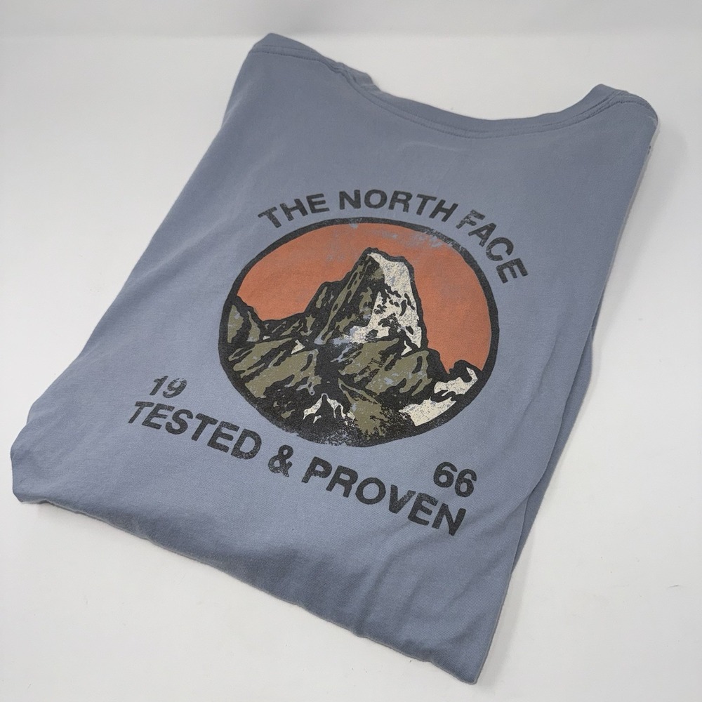 The North Face Short Sleeve Shirt Blue - Mens 2XL